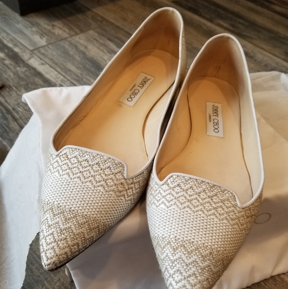 Jimmy Choo Attila Woven Fabric Loafer Flat, Size 41 (11B) - Picture 4 of 8